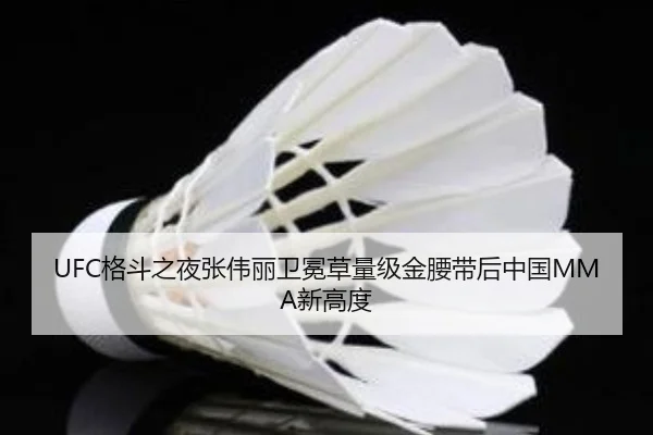 UFC格斗之夜张伟丽卫冕草量级金腰带后中国MMA新高度